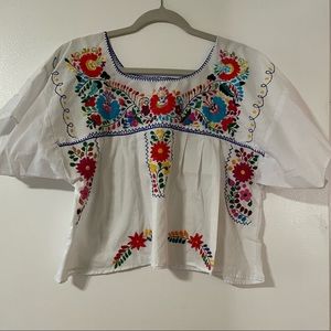 Embroidered Crop Top